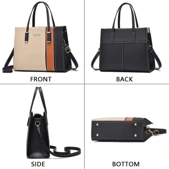 حقائب اليد المرقعة للنساء بحزام قابل للتعديل أعلى مقبض حقيبة سعة كبيرة Totes الموضة حقائب Crossbody هدية العمل حقائب اليد المرقعة للنساء بحزام قابل للتعديل أعلى مقبض حقيبة سعة كبيرة Totes الموضة حقائب Crossbody هدية العمل