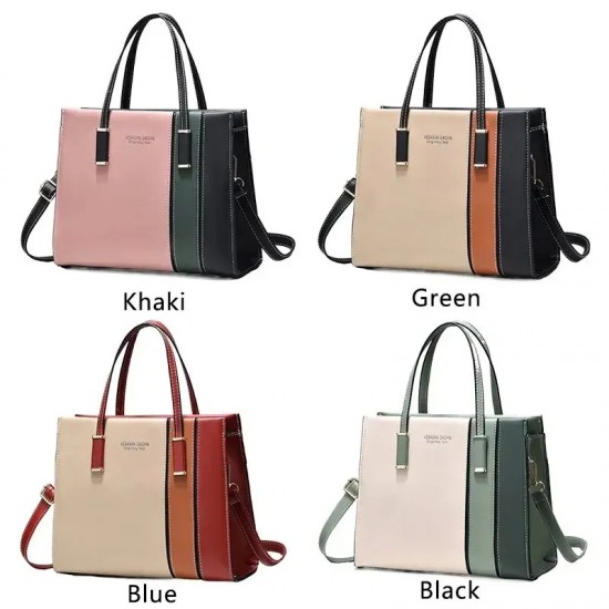 حقائب اليد المرقعة للنساء بحزام قابل للتعديل أعلى مقبض حقيبة سعة كبيرة Totes الموضة حقائب Crossbody هدية العمل حقائب اليد المرقعة للنساء بحزام قابل للتعديل أعلى مقبض حقيبة سعة كبيرة Totes الموضة حقائب Crossbody هدية العمل