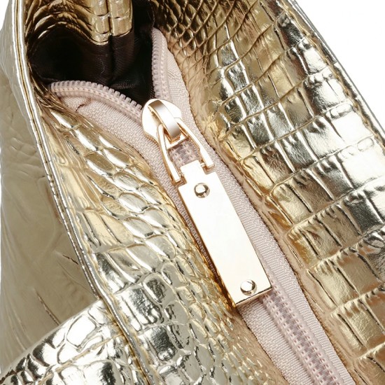 العلامة التجارية الموضة حقائب كتف المرأة عادية الفضة الذهب الأسود التمساح حقيبة يد بولي Leather جلد الإناث كبيرة حمل حقيبة السيدات حقائب اليد كيس العلامة التجارية الموضة حقائب كتف المرأة عادية الفضة الذهب الأسود التمساح حقيبة يد بولي Leather جلد الإناث كبيرة حمل حقيبة السيدات حقائب اليد كيس