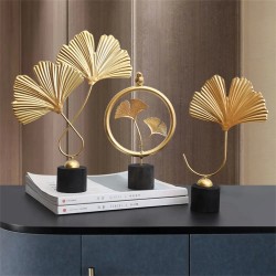 مروحة الحديثة على شكل الجنكه ورقة الديكور الشمال الحد الأدنى النحت زخرفة مكتب المنزل التماثيل تمثال