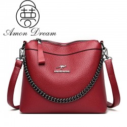 عالية الجودة بولي Leather حقائب جلدية Crossbody للنساء جديد حقيبة يد فاخرة حقائب النساء مصمم موضة سلسلة الكتف حقيبة ساعي