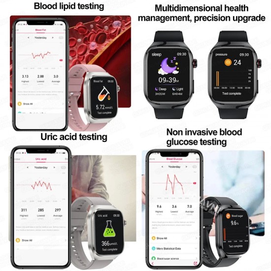 ساعة شاومى الصحية الذكية للرجال ، مكالمة بلوتوث ، ساعة صحية ، حمض اليوريك ، سكر الدم ، ECG ، PPG ، ضغط الدم ، جديد ، - 44 ساعة شاومى الصحية الذكية للرجال ، مكالمة بلوتوث ، ساعة صحية ، حمض اليوريك ، سكر الدم ، ECG ، PPG ، ضغط الدم ، جديد ، - 44